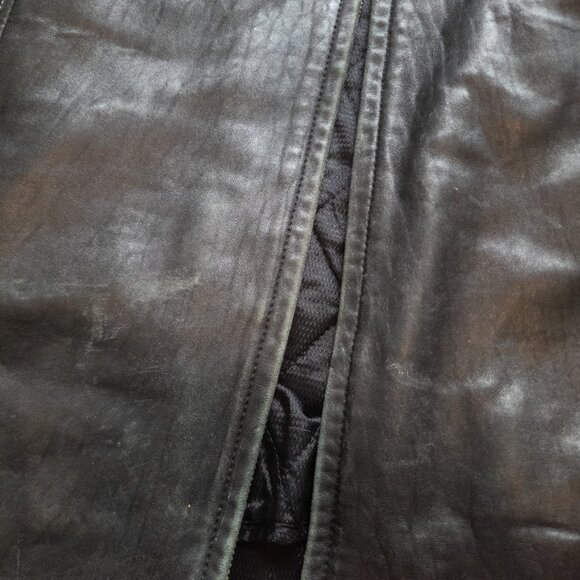 Daniel Two-Way Zip Oversized Leather Jacket - Picture 12 of 16